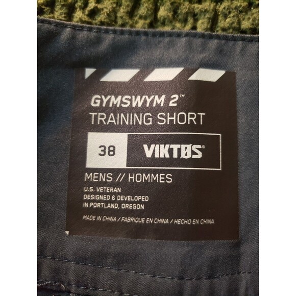 Viktos Shorts Men's Size 38 Gymswym 2 Training Hybrid Belted Performance Grey - Picture 2 of 11